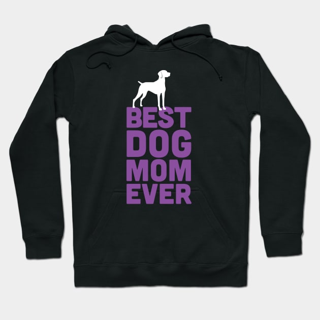 Best Hungarian Vizsla Dog Mom Ever - Purple Dog Lover Gift Hoodie by Elsie Bee Designs